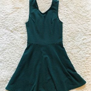 City Triangles Teal and Black Dot Dress Size 5